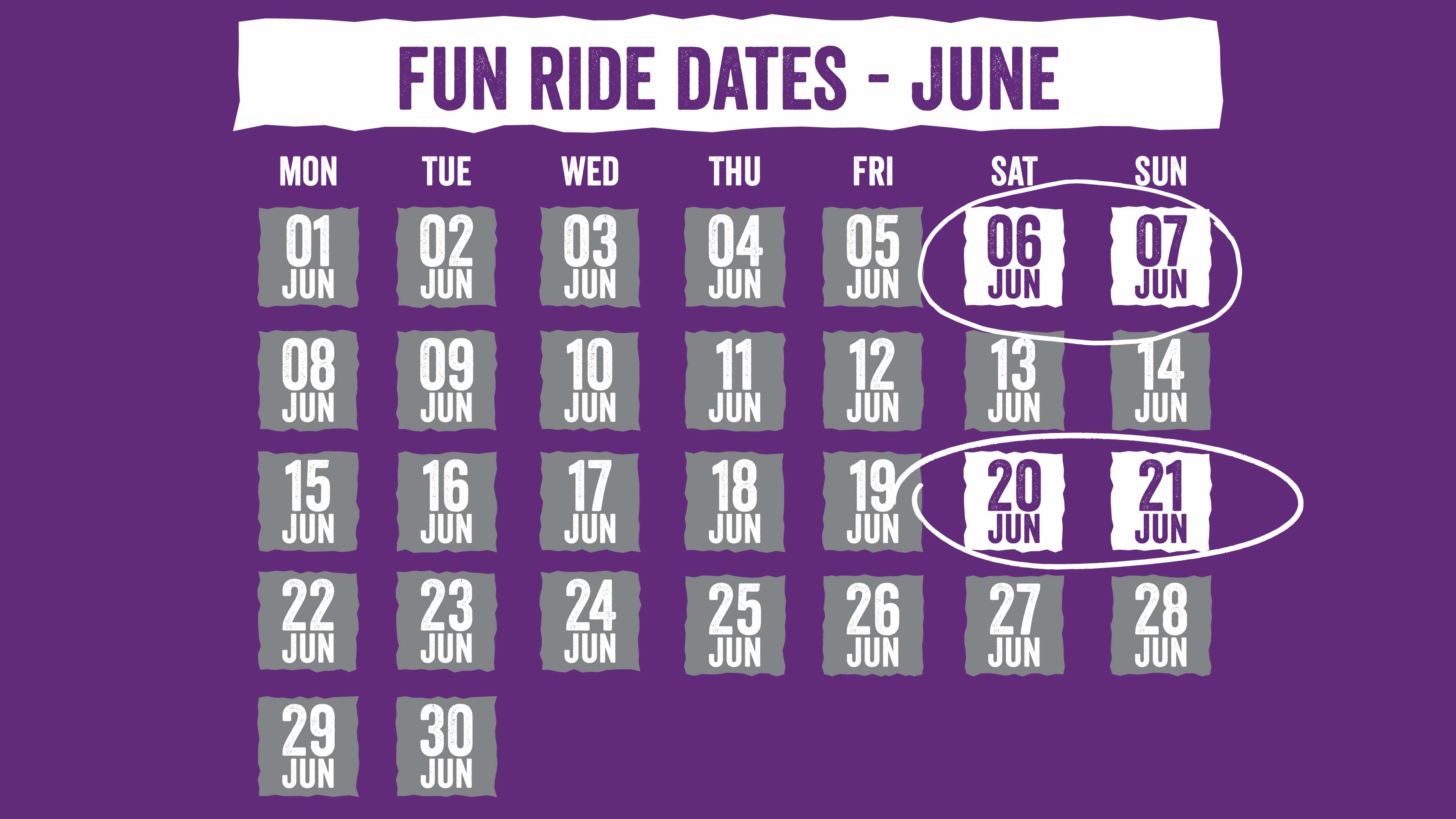 June Fun Ride Dates 2026 20