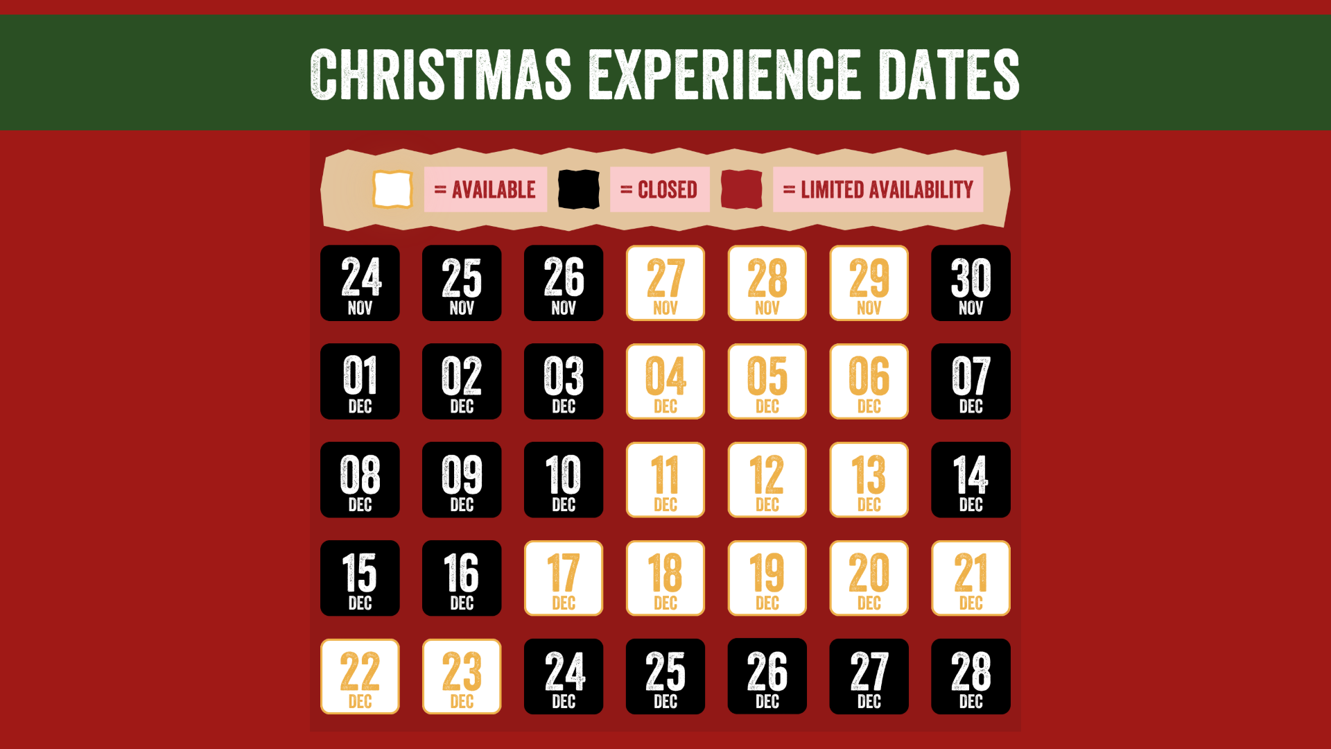 Christmas Experience Dates 1920X1080