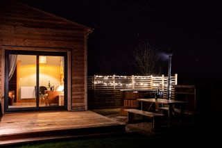Lodge Night Fairy Lights Hot Tub
