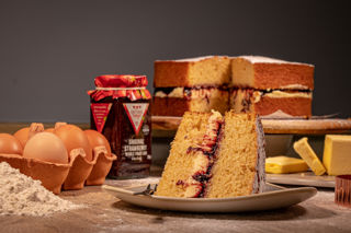 Blackcurrant Victorian Sponge Freshly Baked in the Ox She